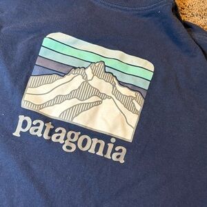 Patagonia Short Sleeve Logo Responsibili-Tee Navy Crewneck Tee large